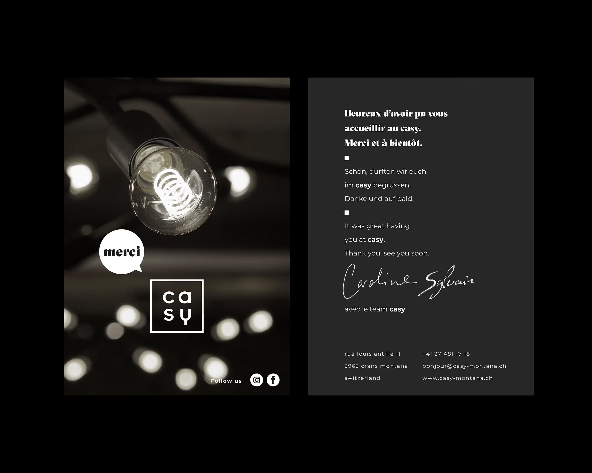 casy Crans-Montana – Positionierung, Branding und Webauftritt Block 2