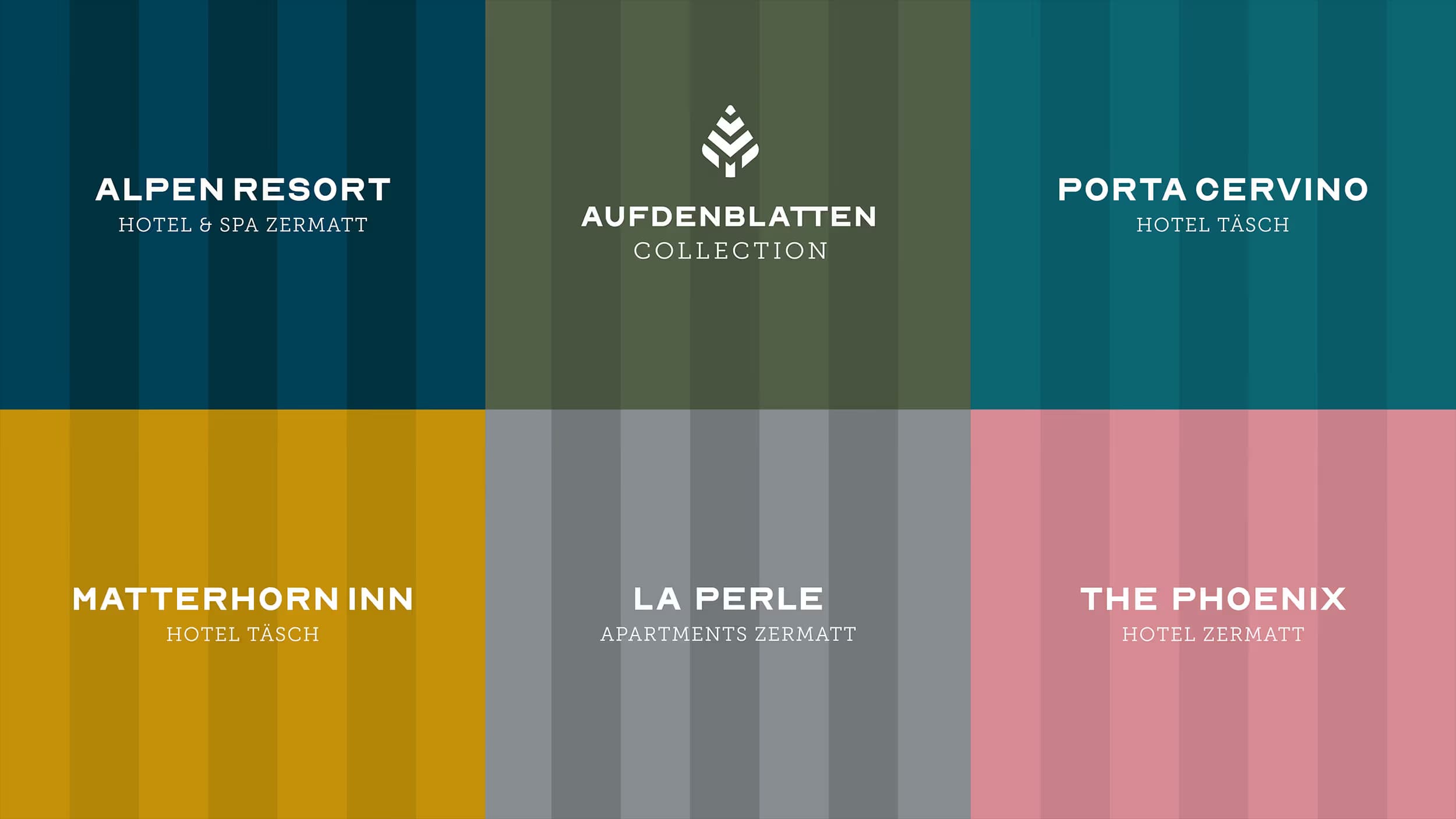 Aufdenblatten Collection – Markenarchitektur, Branding & Kommunikation Block 1